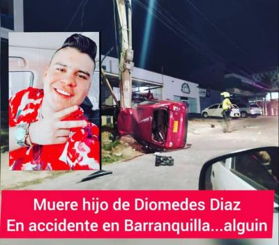 Murió hijo de Diomedes Díaz en accidente de tránsito