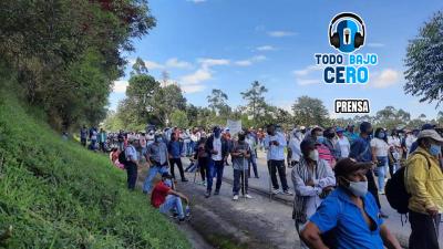 A esta hora más de mil manifestantes se encuentran sobre la vía panamericana Timbío - Popayán